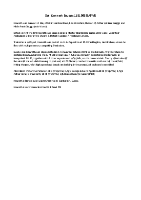 A preview of a PDF biography for Snuggs, Kenneth